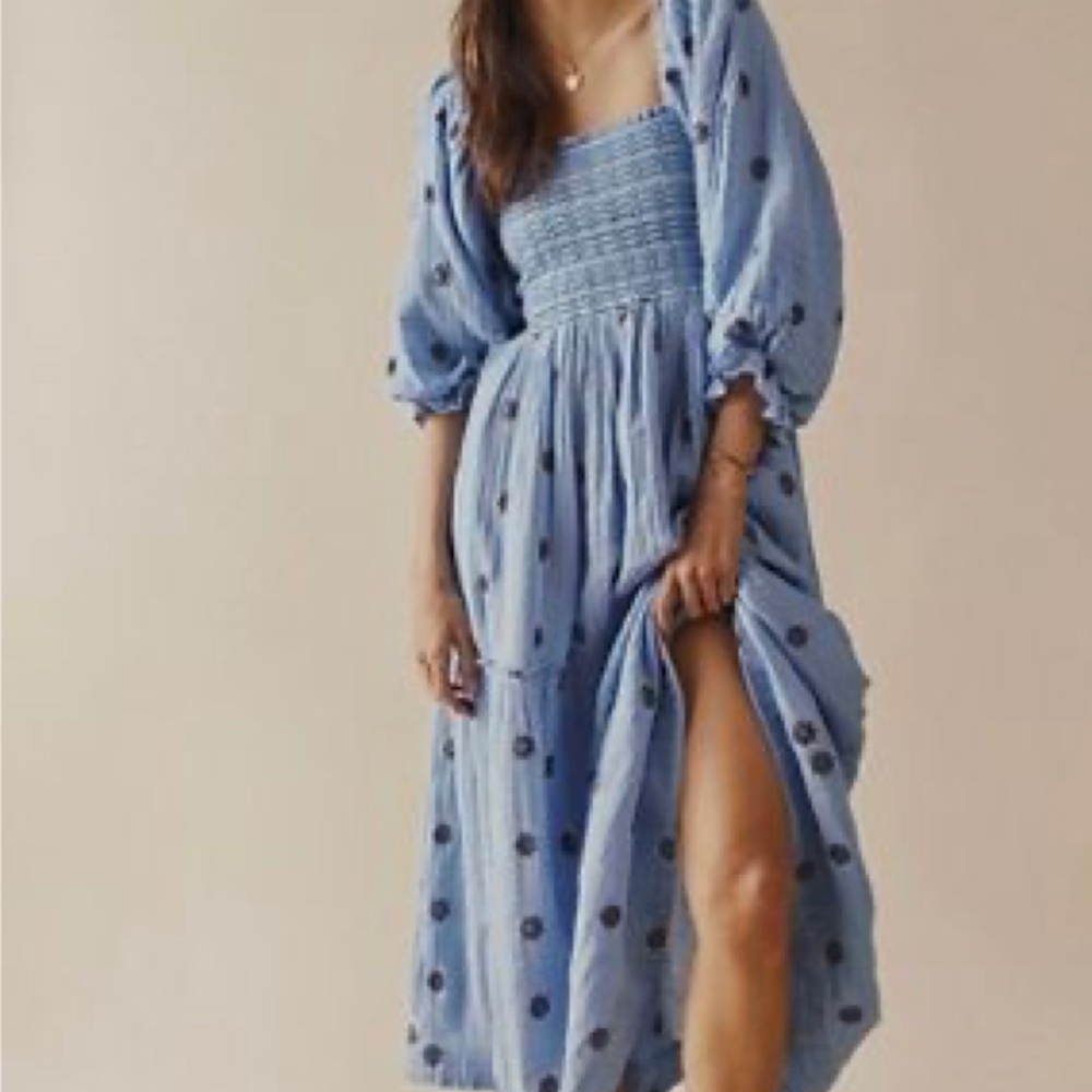 ISO (not for sale) Blue Free People Dahlia Maxi Dress